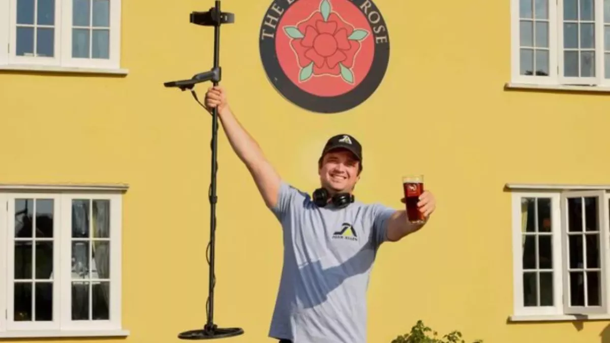 After taking a metal detector to his local pub, one man made a £100,000 discovery