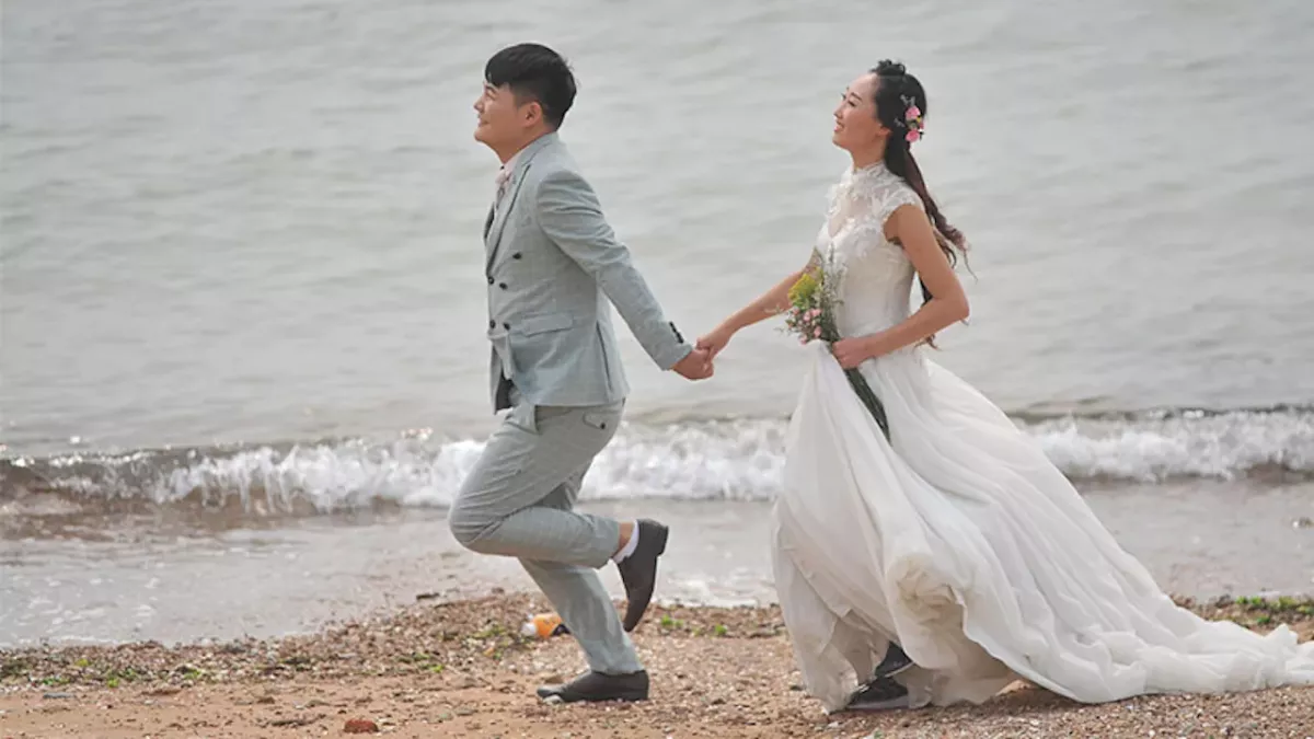 Happy newlyweds