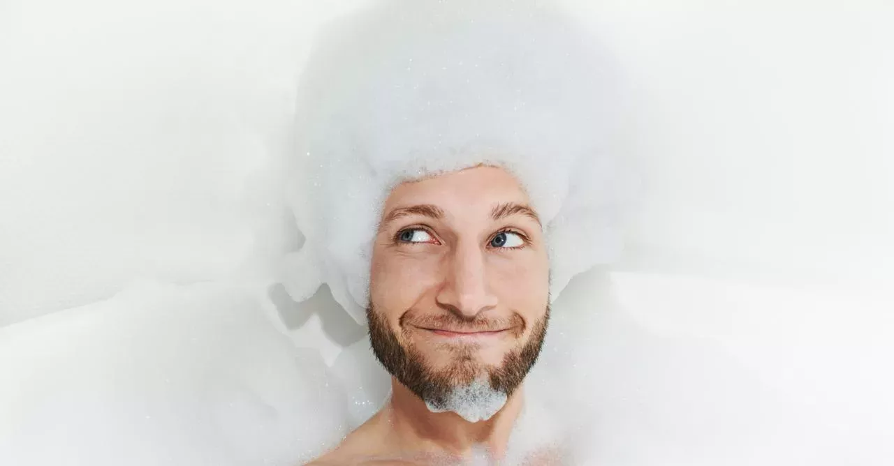 A relaxing bath isn't just a women's thing
