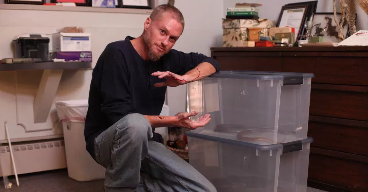 Tim Friede the snake enthusiast.