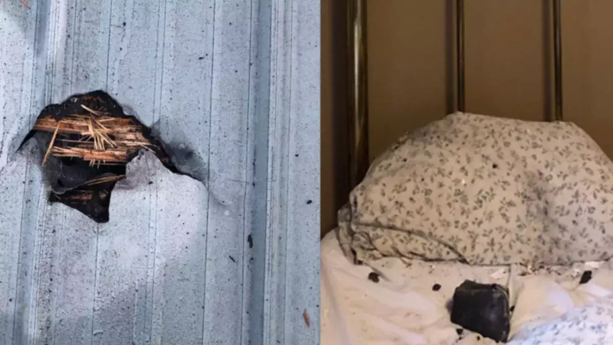 Woman awakes to meteor crashing into her bedroom