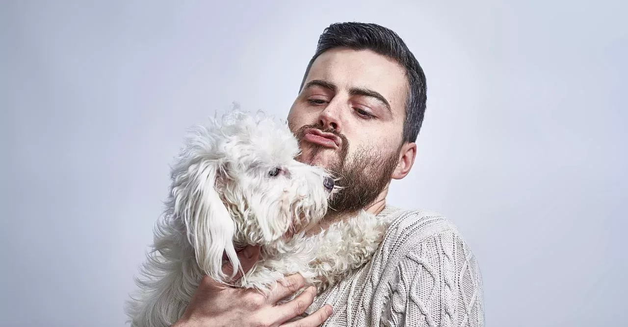 Bearded Man and Dog