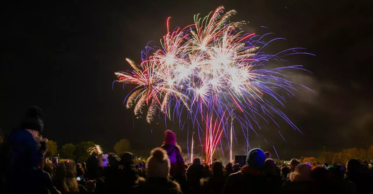 One couple was caught having a fireworks display of their own on a live New Year's Eve TV broadcast