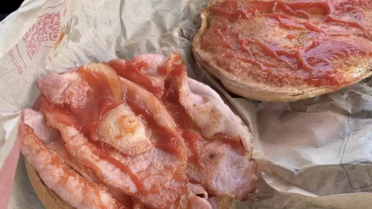 Pig nipple inside McDonald's