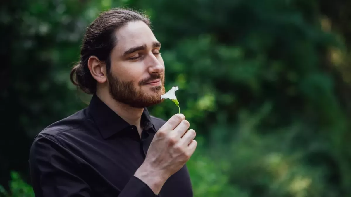 Smelling the flowers