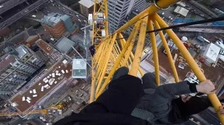 Teenagers climbed a crane for likes and alarmed witnesses for nothing.