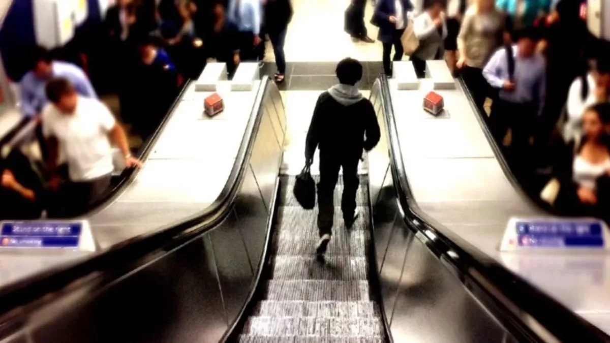 Walking on escalators doesn't make you go faster