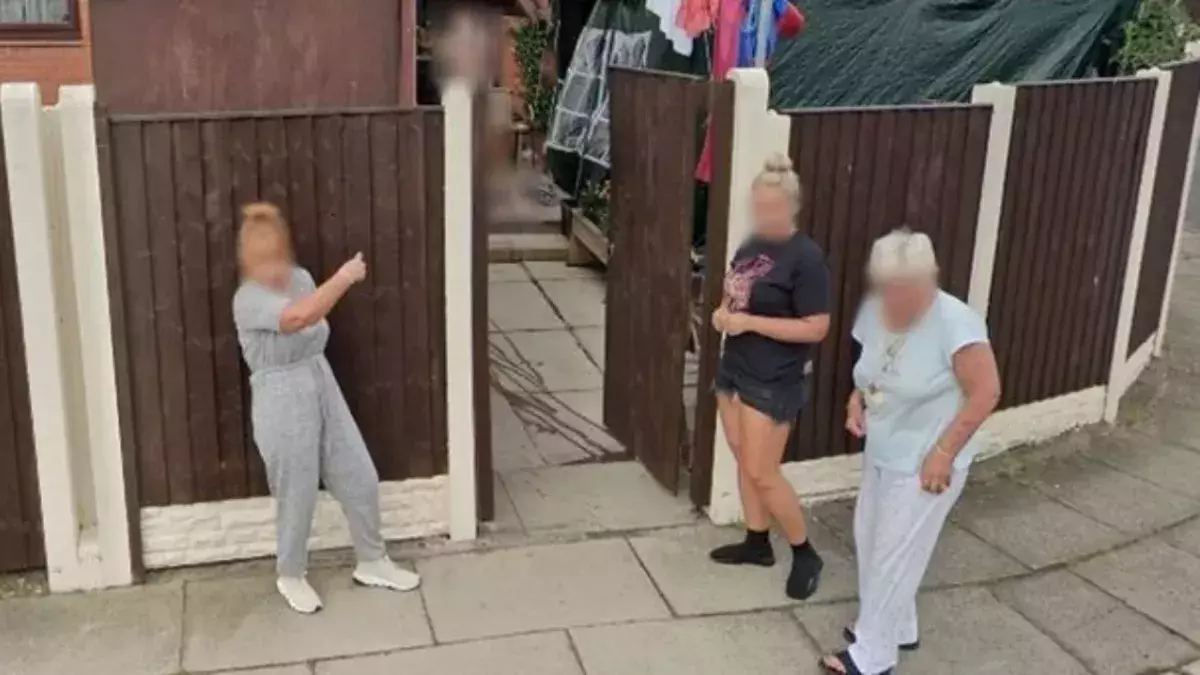 Woman strikes X-Rated pose for Google Maps Street View