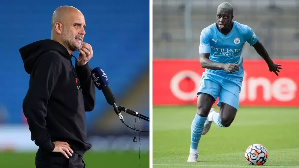 Benjamin Mendy and Pep Guardiola