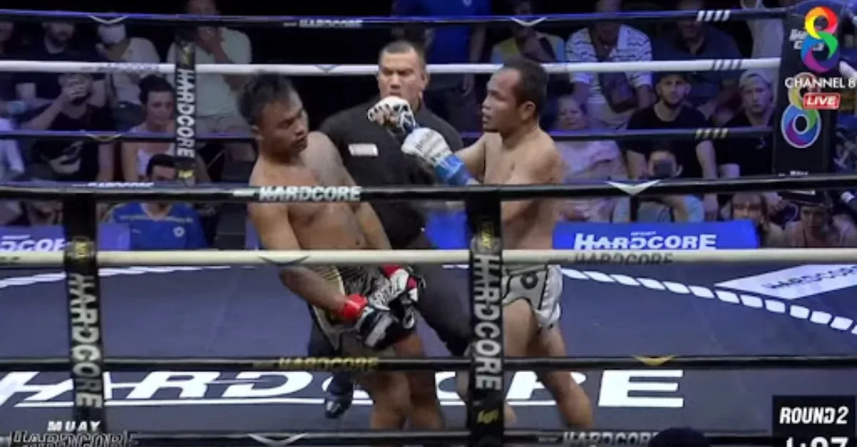 A Muay Thai Fighter Sent Both His Opponent And The Referee To The Ground