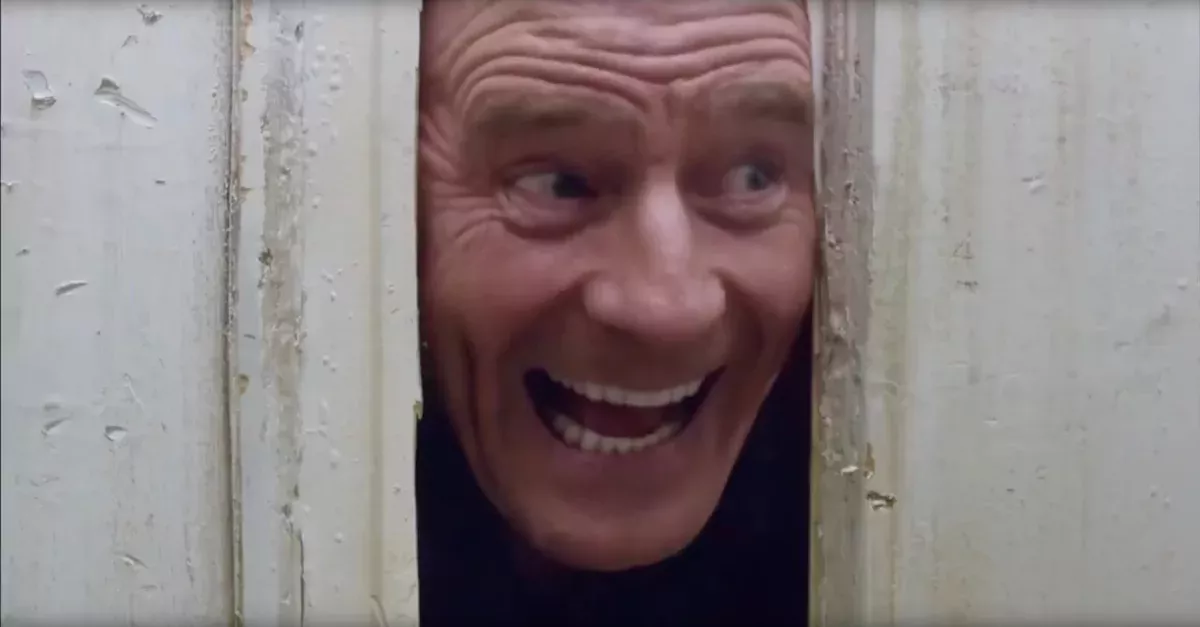 Breaking Bad Star Bryan Cranston Recreates Jack Nicholson's Iconic Scene From The Shining For The Super Bowl