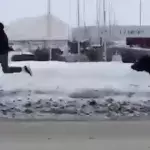 Bear chases Russian man across town