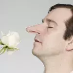 Smelling a rose