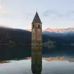Submerged under water since 1950, an Italian village has emerged from Lake