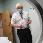 Boris Johnson at the Hexham General Hospital 