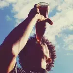 Drinking soda/