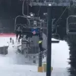 Five Canadian skiers saved a child stuck on a chairlift.