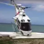 This helicopter crash was scary but not fatal!