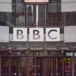 A man vandalised statue outside the BBC HQ