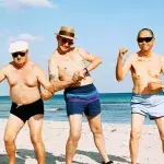 Secure your swimming trunks!