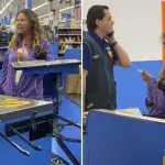 woman spits