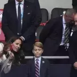 The Duke of Cambridge was at the stadium with wife Kate and son George.