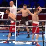 This boxer started to mouth off to his opponent, he immediately regretted it