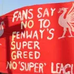 Football supporters protest new European Super League  
