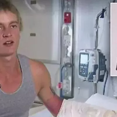 Drunk Australian jumps in river