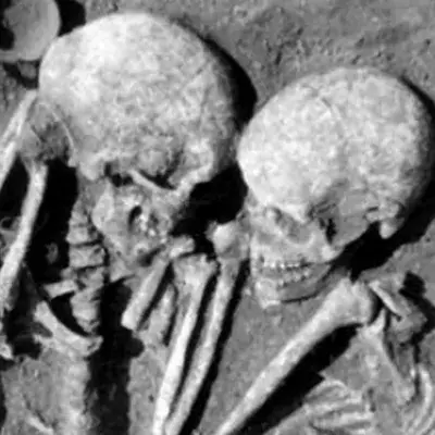 Skeletons hugging