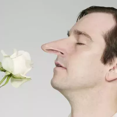Smelling a rose