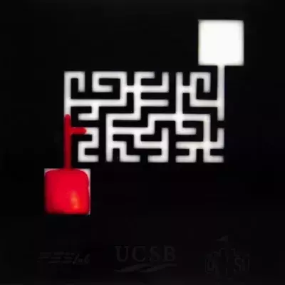 The soap appears to consciously find the quickest way out of the maze.