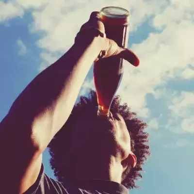 Drinking soda/
