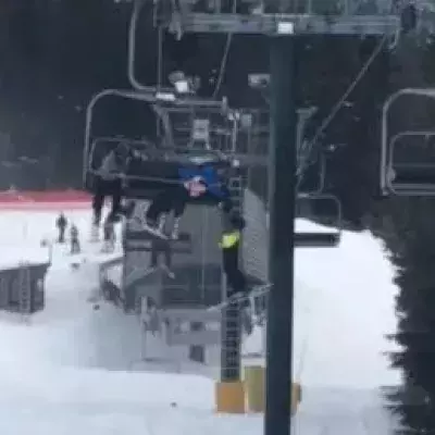 Five Canadian skiers saved a child stuck on a chairlift.