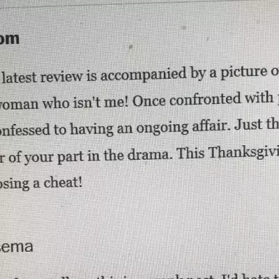 Food Critic Accidentally Exposes A Husband's Affaire