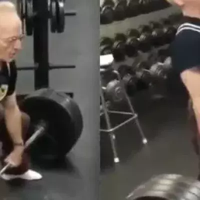 He may be 89 years old, but this man lifts heavy!