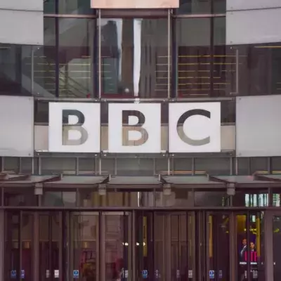 A man vandalised statue outside the BBC HQ