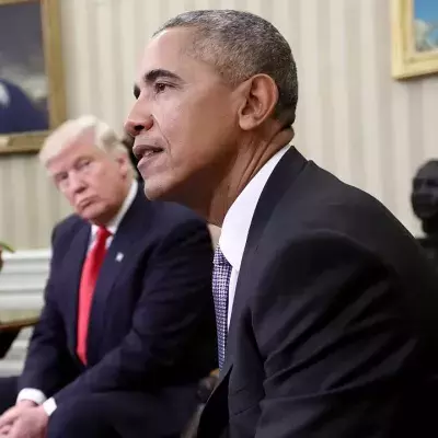 Obama and Trump in 2016 