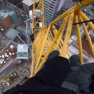 Teenagers climbed a crane for likes and alarmed witnesses for nothing.