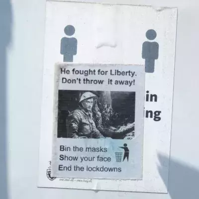 Transport for London staff warned of razors hiding behind COVID conspiracy posters