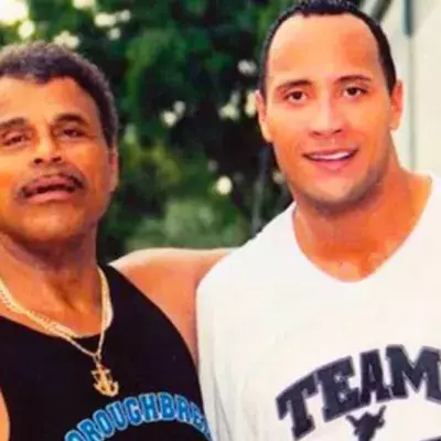 Dwayne Johnson and his father Rocky Johnson