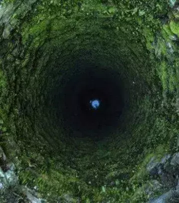 The entrance to a tunnel