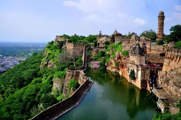 This pool is one of a kind! It's situated in India and overlooks the city and mother nature.