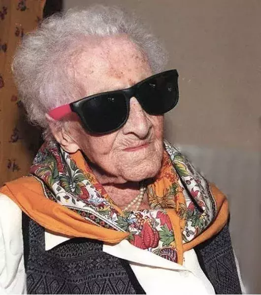 This young lady is French woman Jeanne Calment. She’s the oldest recorded person ever to live at 122 years, 5 months, and 4 days when she passed away.