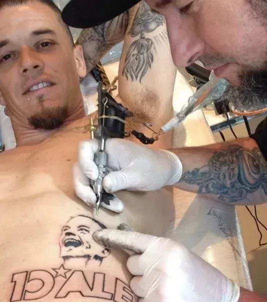 Andres D'Alessandro got his own head and name as a tattoo…