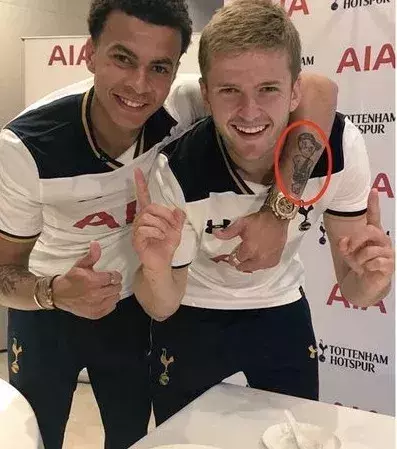 Dele Alli has Bam-Bam from the Flintstones family tattooed on his forearm