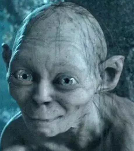 Gollum in the film 'Lord of the Rings'