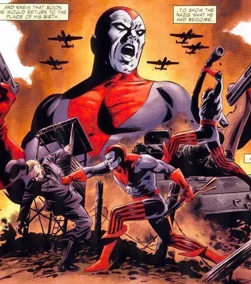 The very first hero he created was the Destroyer, a journalist captured by Nazis and genetically transformed by German scientists. He appeared for the first time in October 1941
